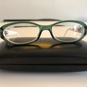 Gucci Women's Eye Glasses in Green and White